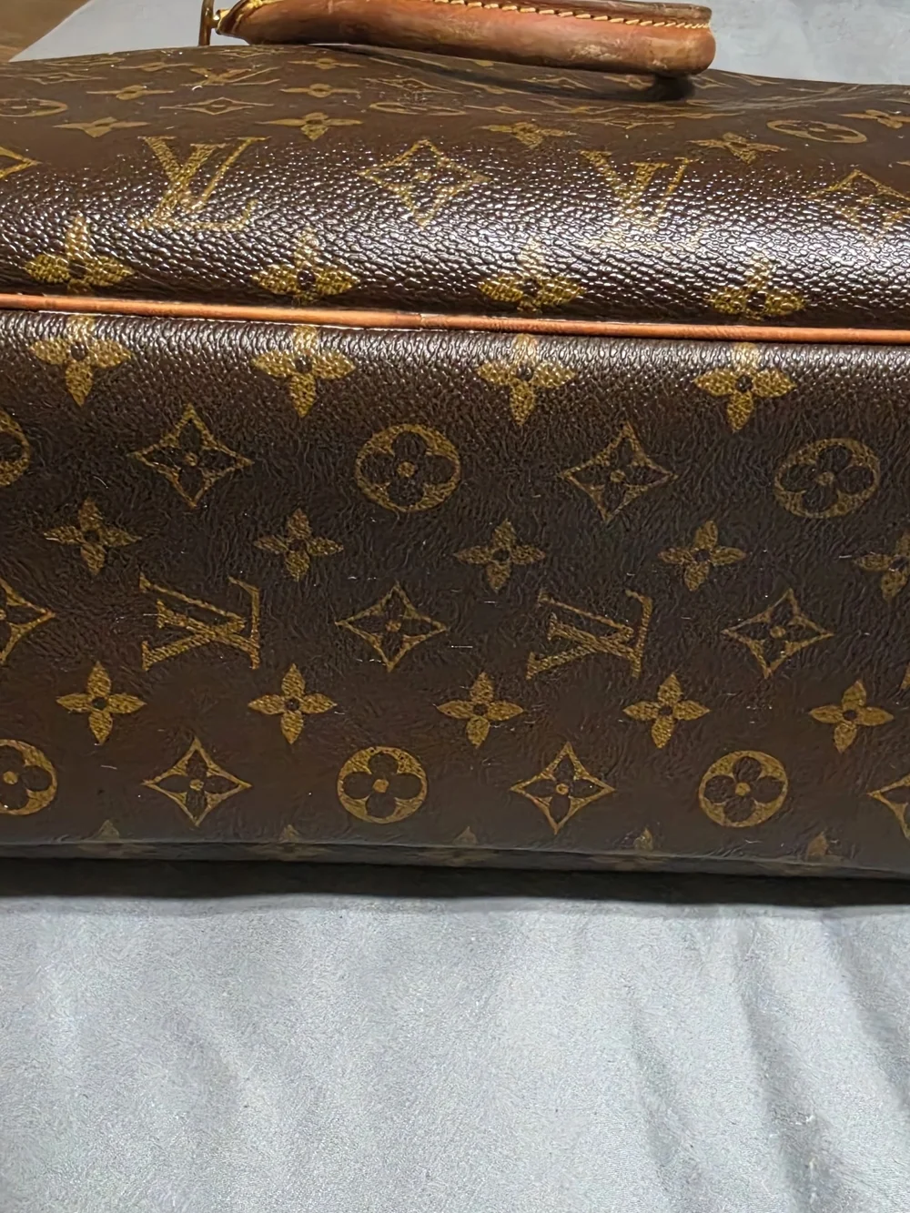 Louis Vuitton Monogram Canvas Duffel in Brown with Tan Trim